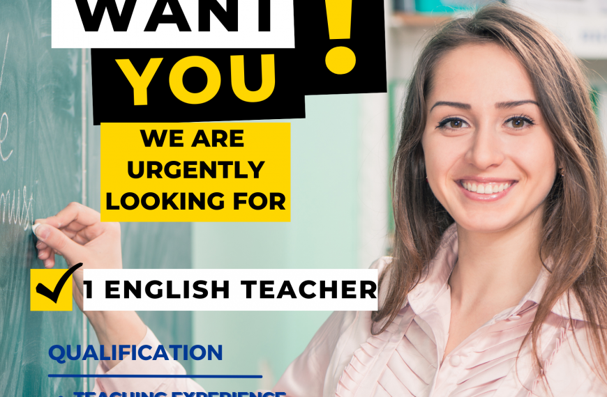 English Teacher Job Opening