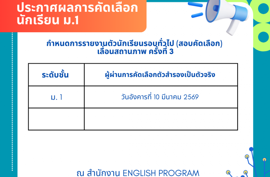 ประกาศโรงเรียนสารคามพิทยาคม